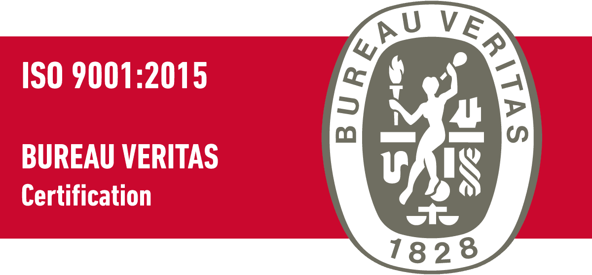 Sello Bureau Veritas Certification — ISO 9001:2015, sistema de gestión de calidad de Colprinter S.A.S