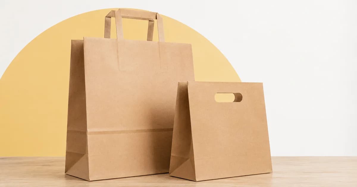 bolsas de papel para alimentos — bolsas kraft con fondo cálido y presentación corporativa en Colprinter