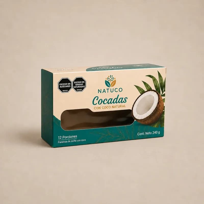 Caja plegadiza personalizada para alimentos con diseño premium, impresión offset y ventana troquelada.
