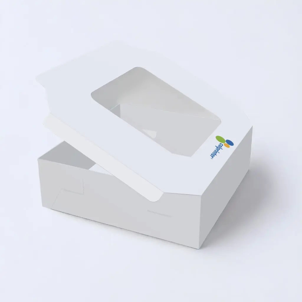 Caja con ventanilla para productos pasteleros o de panadería