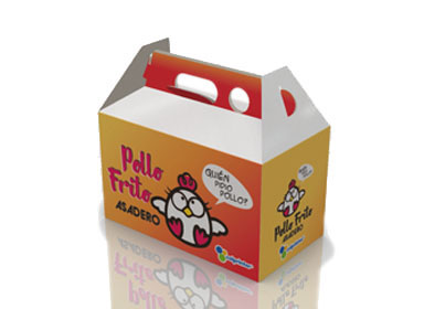 Caja tipo Maletín picnic o pollo 