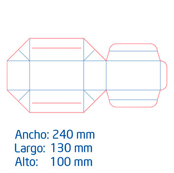 Caja Tipo Cofre Grande  full color