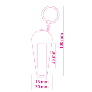Llavero Silbato plástico<br>Ref: 234